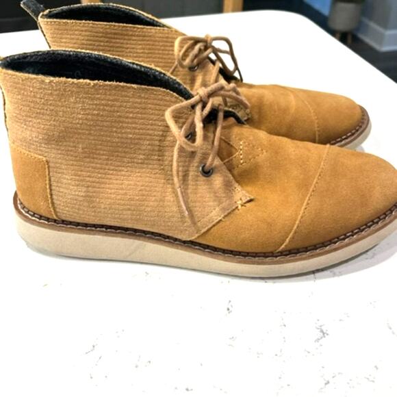 TOMS Mateo Chukka Boots Mens 9.5 Chestnut Brown Suede Casual Ankle Boot